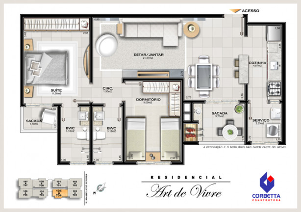 Imagem Apartamento com 3 Quartos à Venda, 80 m²em Centro - Araranguá Imagem Apartamento com 3 Quartos à Venda, 80 m²em Centro - Araranguá
