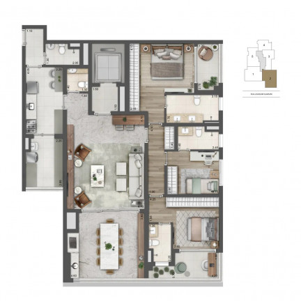 Imagem Apartamento com 3 Quartos à Venda, 157 m² em Jardim das Acácias - São Paulo Imagem Apartamento com 3 Quartos à Venda, 157 m² em Jardim das Acácias - São Paulo