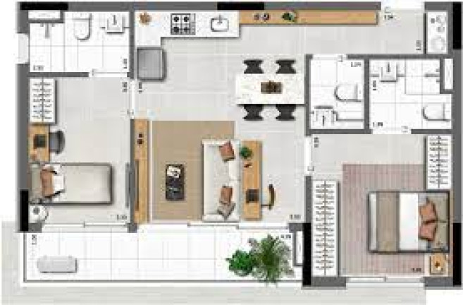 Imagem Apartamento com 2 Quartos à Venda, 66 m²em Indianópolis - São Paulo