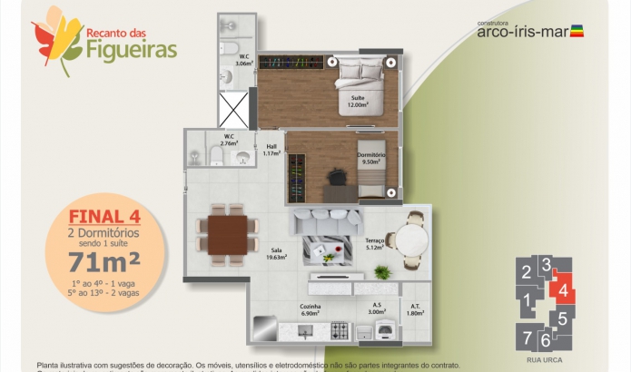 Imagem Apartamento com 2 Quartos à Venda, 71 m²em Guilhermina - Praia Grande