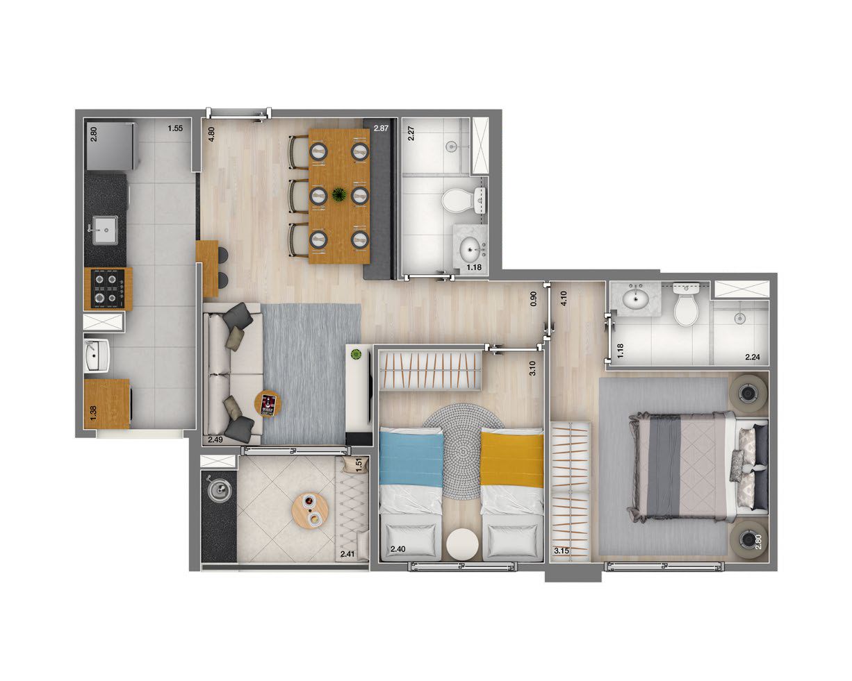 Imagem Apartamento com 2 Quartos à Venda, 56 m²em Vila Andrade - São Paulo Imagem Apartamento com 2 Quartos à Venda, 56 m²em Vila Andrade - São Paulo