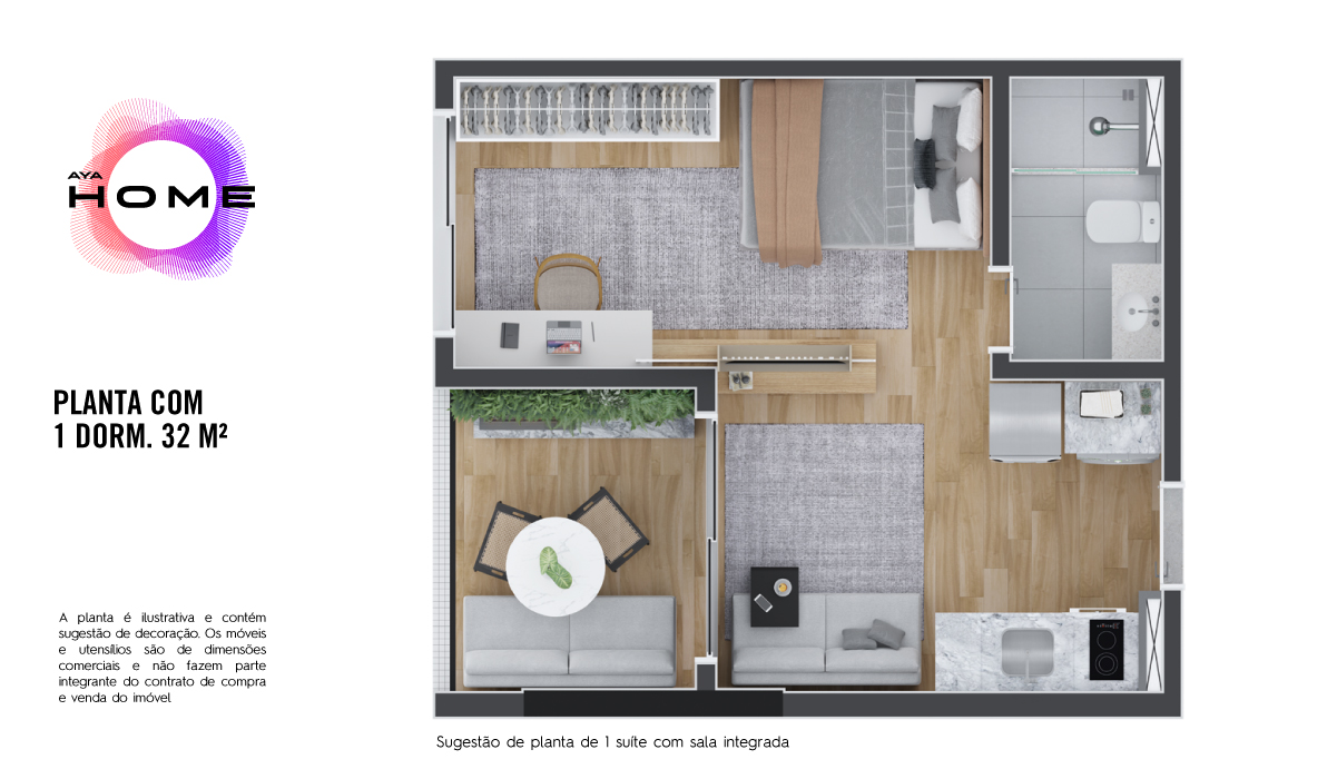 Imagem Apartamento com 1 Quarto à Venda, 31 m² em Centro - Curitiba