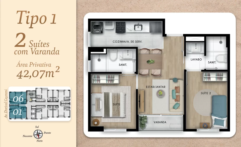 Imagem Apartamento com 2 Quartos à Venda, 42 m² em Itapuã - Salvador