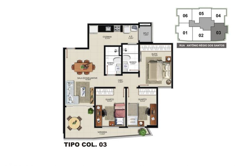 Imagem Apartamento com 3 Quartos à Venda, 86 m² em Itapuã - Vila Velha Imagem Apartamento com 3 Quartos à Venda, 86 m² em Itapuã - Vila Velha
