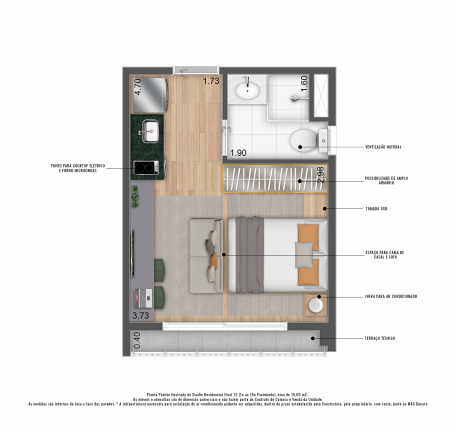 Imagem Studio com 1 Quarto à Venda, 26 m² em República - São Paulo