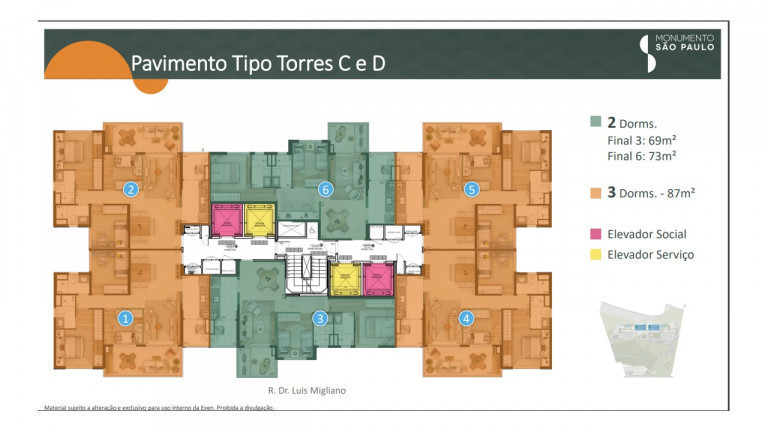 Imagem Apartamento com 2 Quartos à Venda, 69 m² em Jardim Caboré - São Paulo