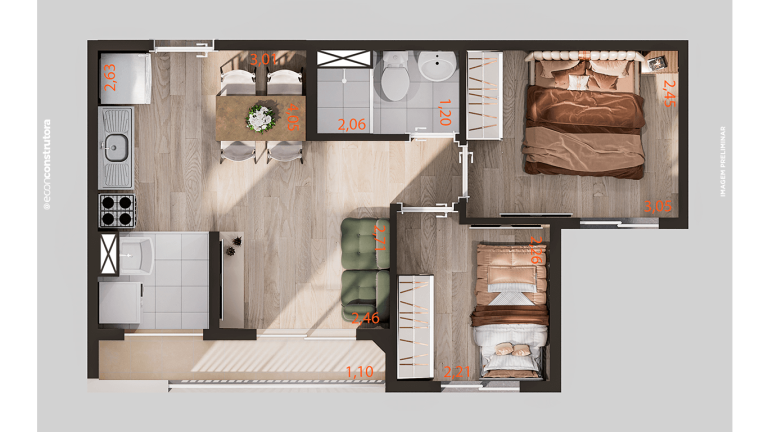 Imagem Apartamento com 2 Quartos à Venda, 38 m²em Jardim das Graças - São Paulo
