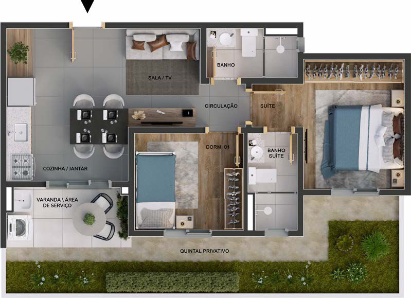 Imagem Apartamento com 2 Quartos à Venda, 48 m² em Chácara Santo Antônio - Franca Imagem Apartamento com 2 Quartos à Venda, 48 m² em Chácara Santo Antônio - Franca