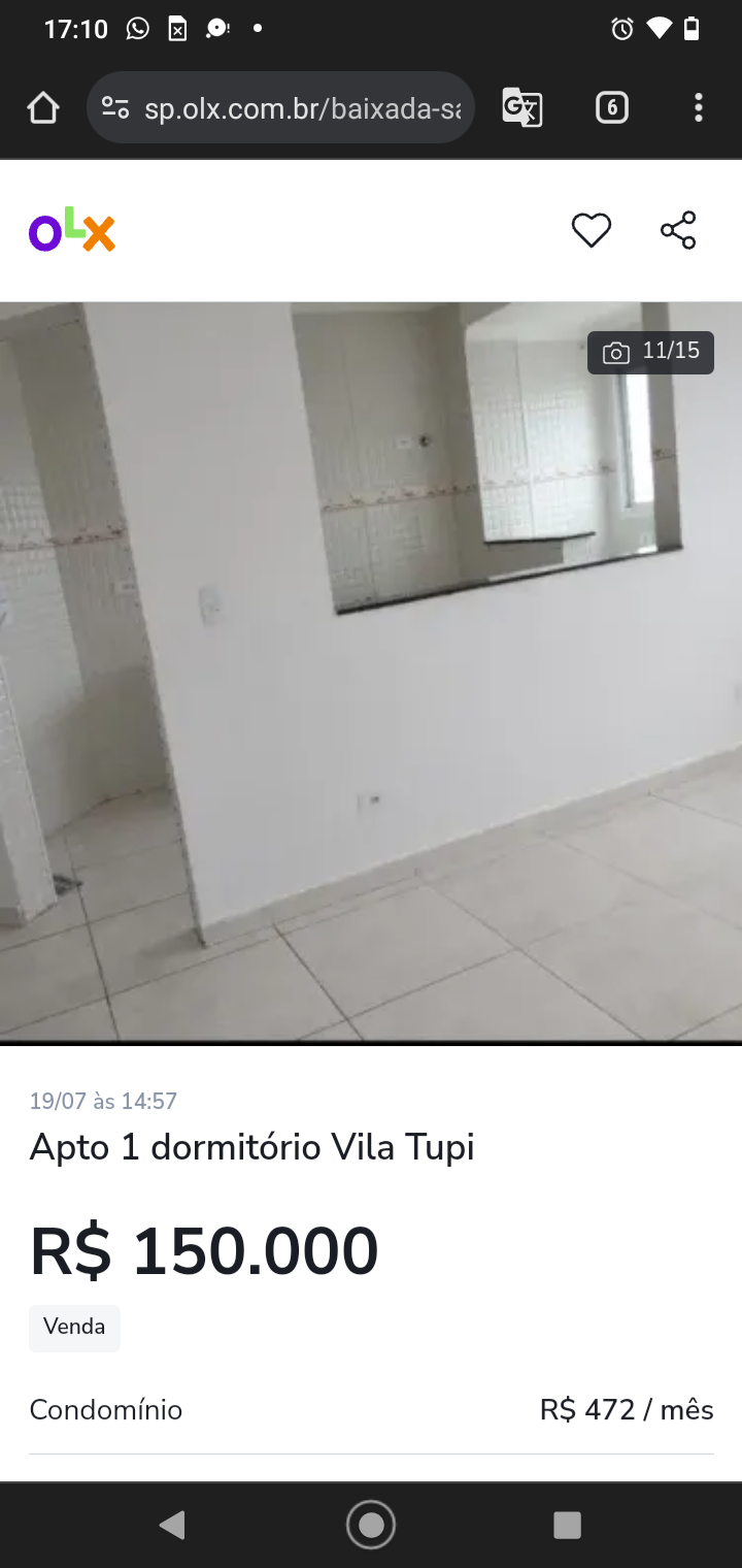 Imagem Apartamento com 1 Quarto à Venda, 39 m²em Tupi - Praia Grande