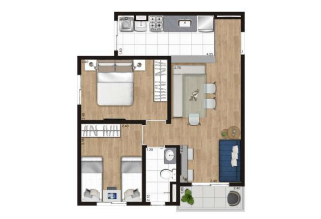 Imagem Apartamento com 2 Quartos à Venda,  em Sacomã - São Paulo