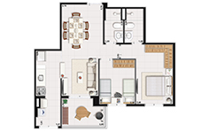 Imagem Apartamento com 2 Quartos à Venda, 63 m² em Marapé - Santos Imagem Apartamento com 2 Quartos à Venda, 63 m² em Marapé - Santos