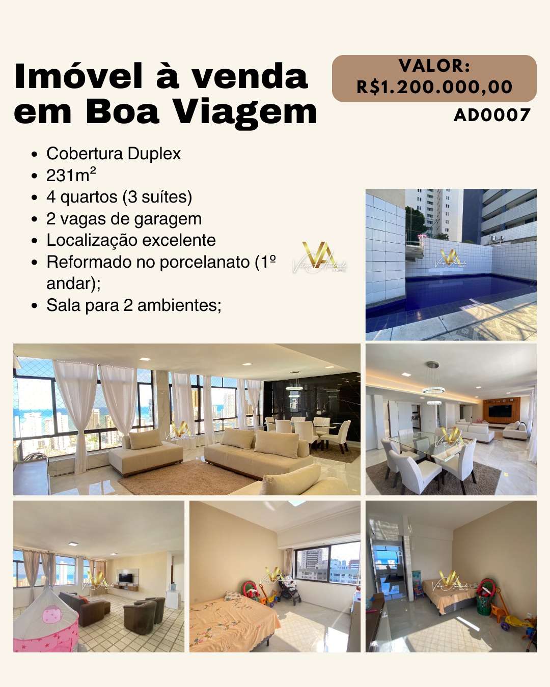 Imagem Cobertura com 4 Quartos à Venda, 231 m² em Boa Viagem - Recife Imagem Cobertura com 4 Quartos à Venda, 231 m² em Boa Viagem - Recife
