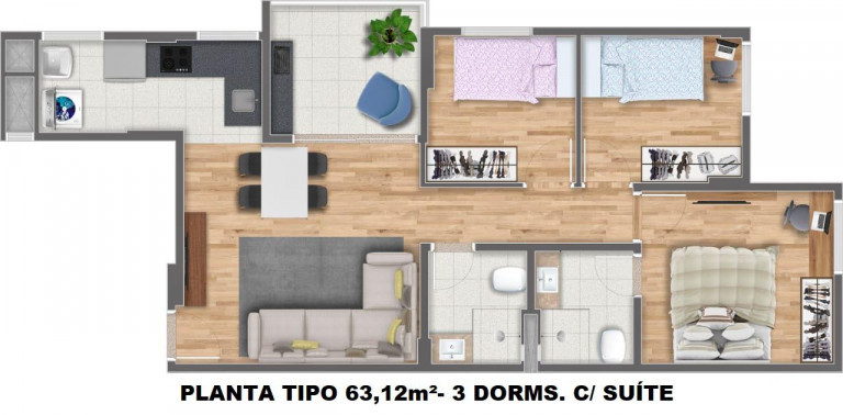 Imagem Apartamento com 3 Quartos à Venda, 63 m² em Vila Pereira Barreto - São Paulo