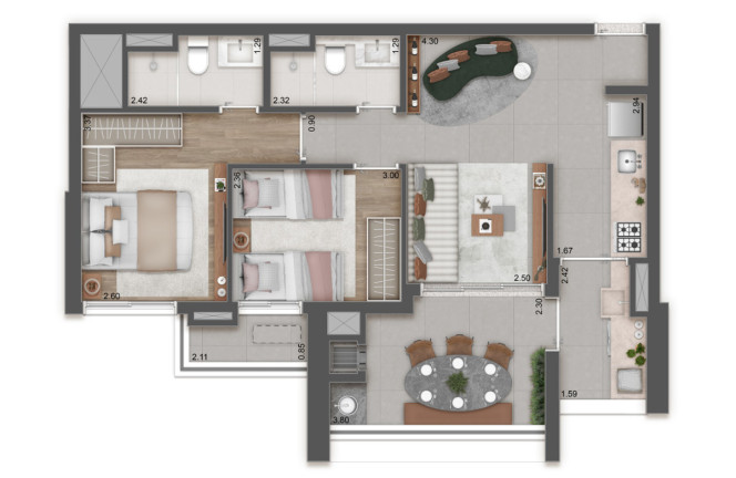 Imagem Apartamento com 2 Quartos à Venda, 68 m² em Vila Prudente - São Paulo
