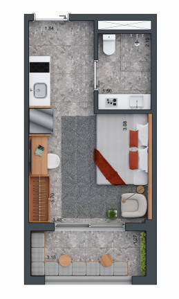 Imagem Studio com 1 Quarto à Venda ou Temporada, 28 m²em Brooklin Novo - São Paulo Imagem Studio com 1 Quarto à Venda ou Temporada, 28 m²em Brooklin Novo - São Paulo