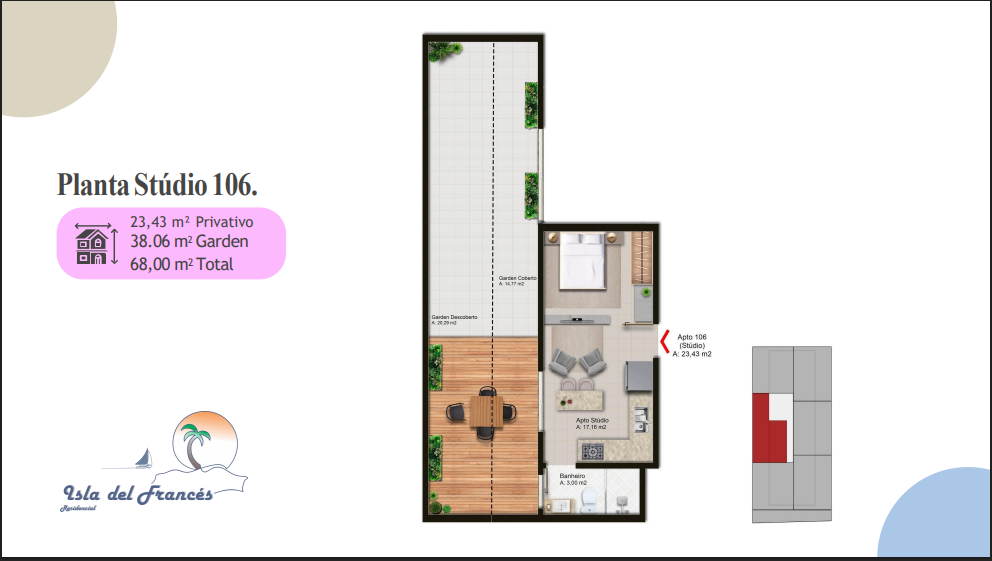 Imagem Studio com 1 Quarto à Venda, 25 m² em Canasvieiras - Florianópolis