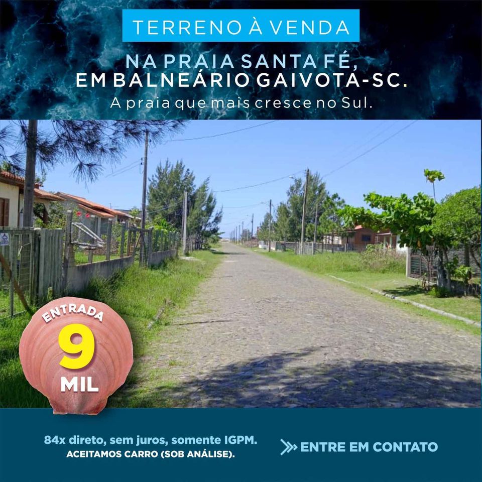 Imagem Terreno à Venda, 300 m²em Praia Gaivotas - Sombrio