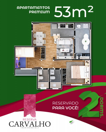 Imagem Apartamento com 2 Quartos à Venda, 55 m² em Vila Carvalho - Sorocaba