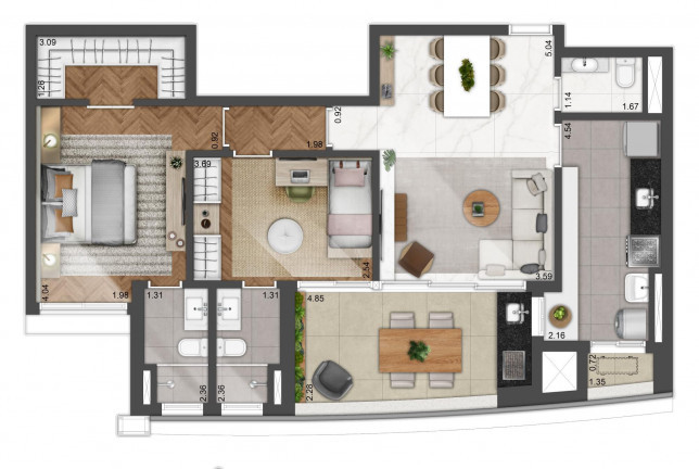 Imagem Apartamento com 2 Quartos à Venda, 93 m² em Sítio Tamboré Alphaville - Barueri Imagem Apartamento com 2 Quartos à Venda, 93 m² em Sítio Tamboré Alphaville - Barueri