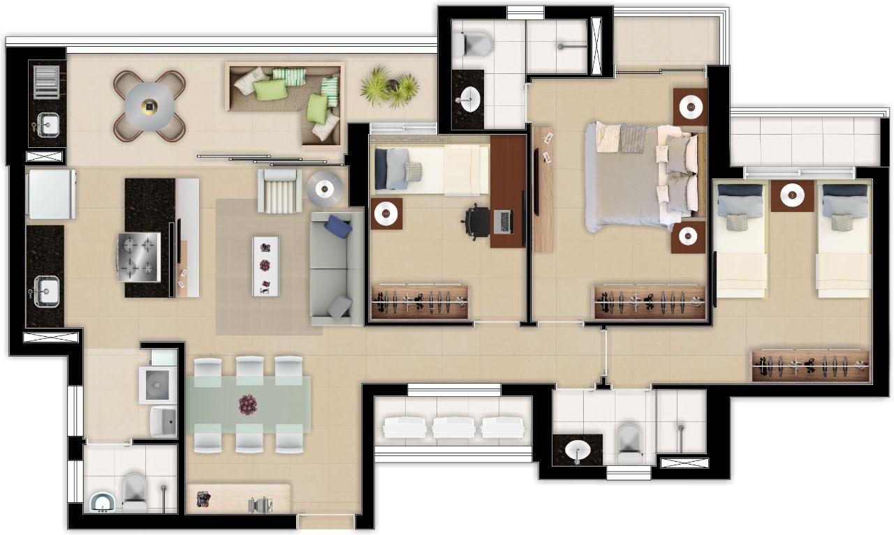 Imagem Apartamento com 3 Quartos à Venda, 95 m²em Meireles - Fortaleza