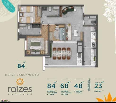 Imagem Apartamento com 3 Quartos à Venda, 84 m² em Tatuapé - São Paulo