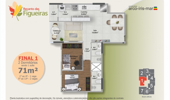Imagem Apartamento com 2 Quartos à Venda, 66 m²em Guilhermina - Praia Grande