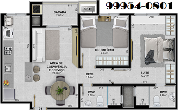 Imagem Apartamento com 2 Quartos à Venda, 66 m² em Presidente Vargas - Içara Imagem Apartamento com 2 Quartos à Venda, 66 m² em Presidente Vargas - Içara