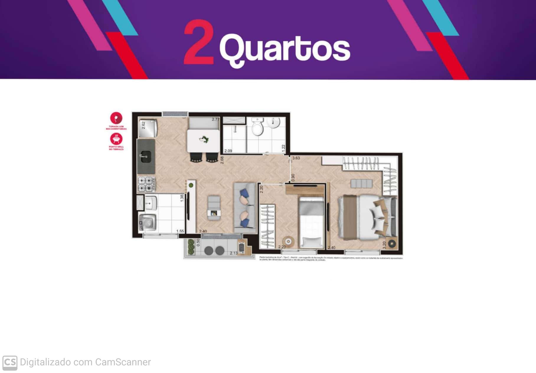 Imagem Apartamento com 2 Quartos à Venda, 37 m² em Vila Paulista - São Paulo