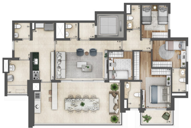Imagem Apartamento com 3 Quartos à Venda, 132 m²em Butantã - São Paulo