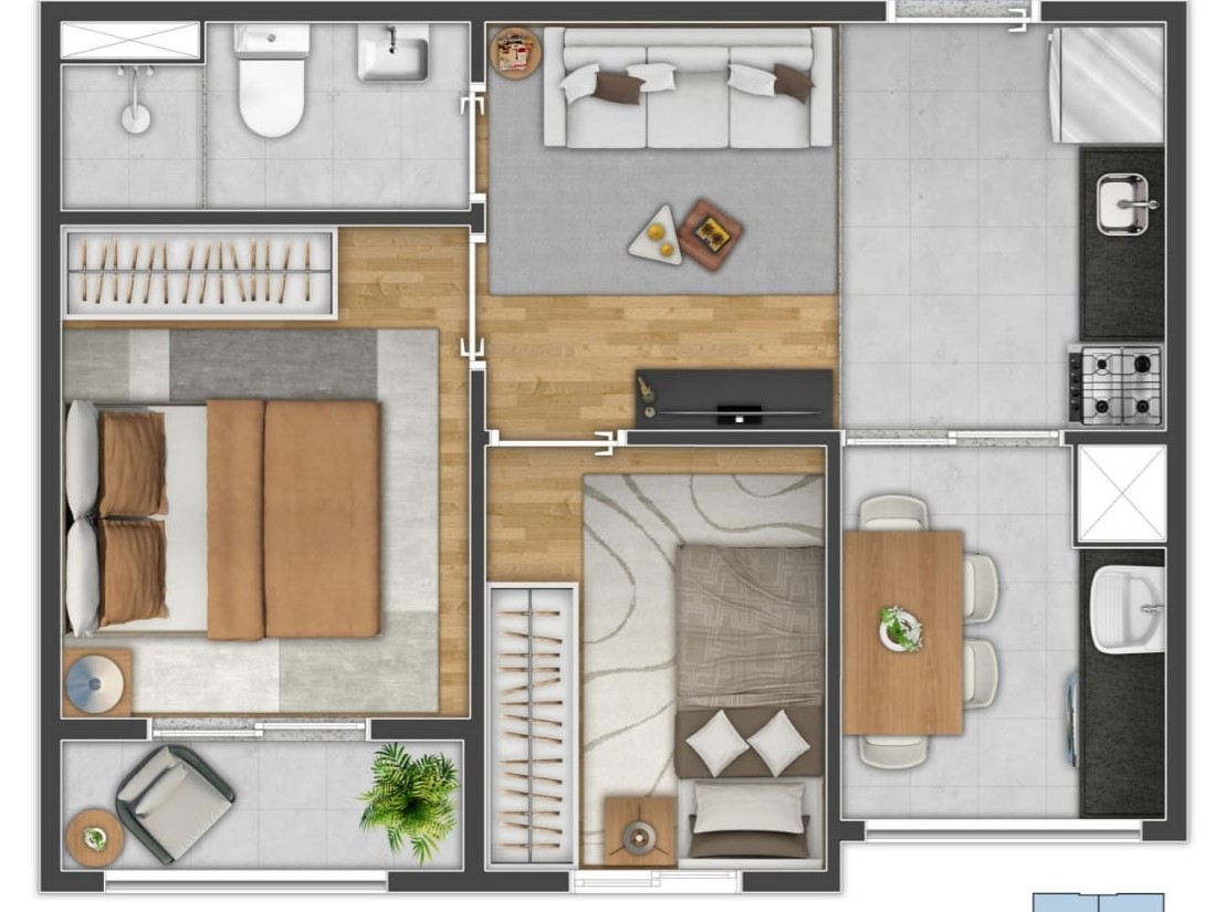 Imagem Apartamento com 2 Quartos à Venda, 36 m²em Vila Ré - São Paulo