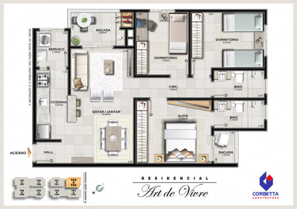 Imagem Apartamento com 3 Quartos à Venda, 80 m²em Centro - Araranguá Imagem Apartamento com 3 Quartos à Venda, 80 m²em Centro - Araranguá