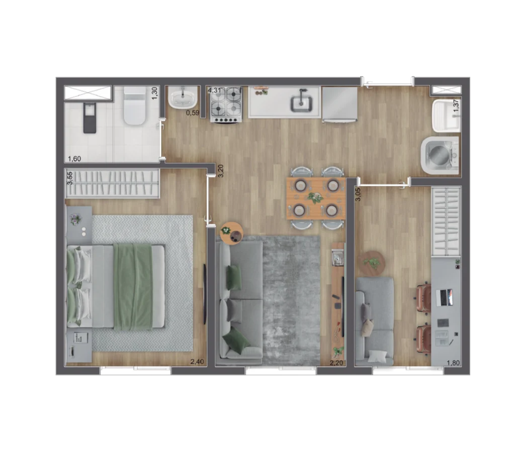 Imagem Apartamento com 1 Quarto à Venda, 24 m²em Pousada dos Bandeirantes - Carapicuíba