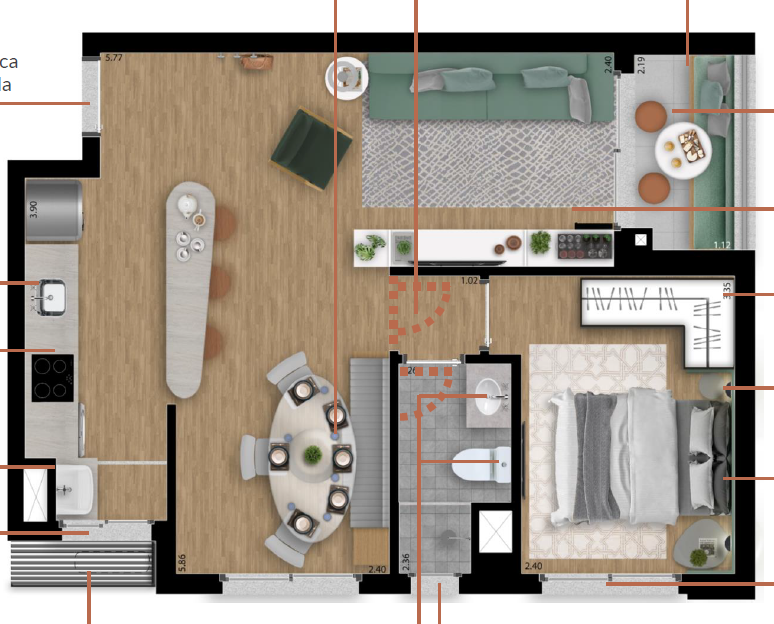 Imagem Apartamento com 2 Quartos à Venda, 49 m²em Vila Suissa - Mogi das Cruzes