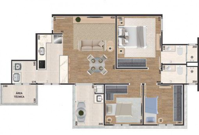 Imagem Apartamento com 3 Quartos à Venda, 83 m² em Centro - São José dos Pinhais
