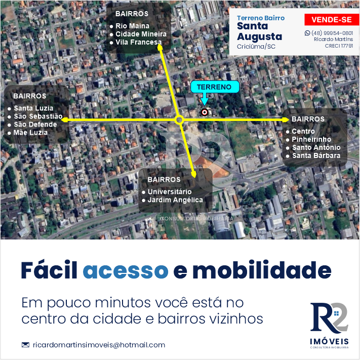 Imagem Terreno à Venda, 573 metro em Pinheirinho - Criciúma