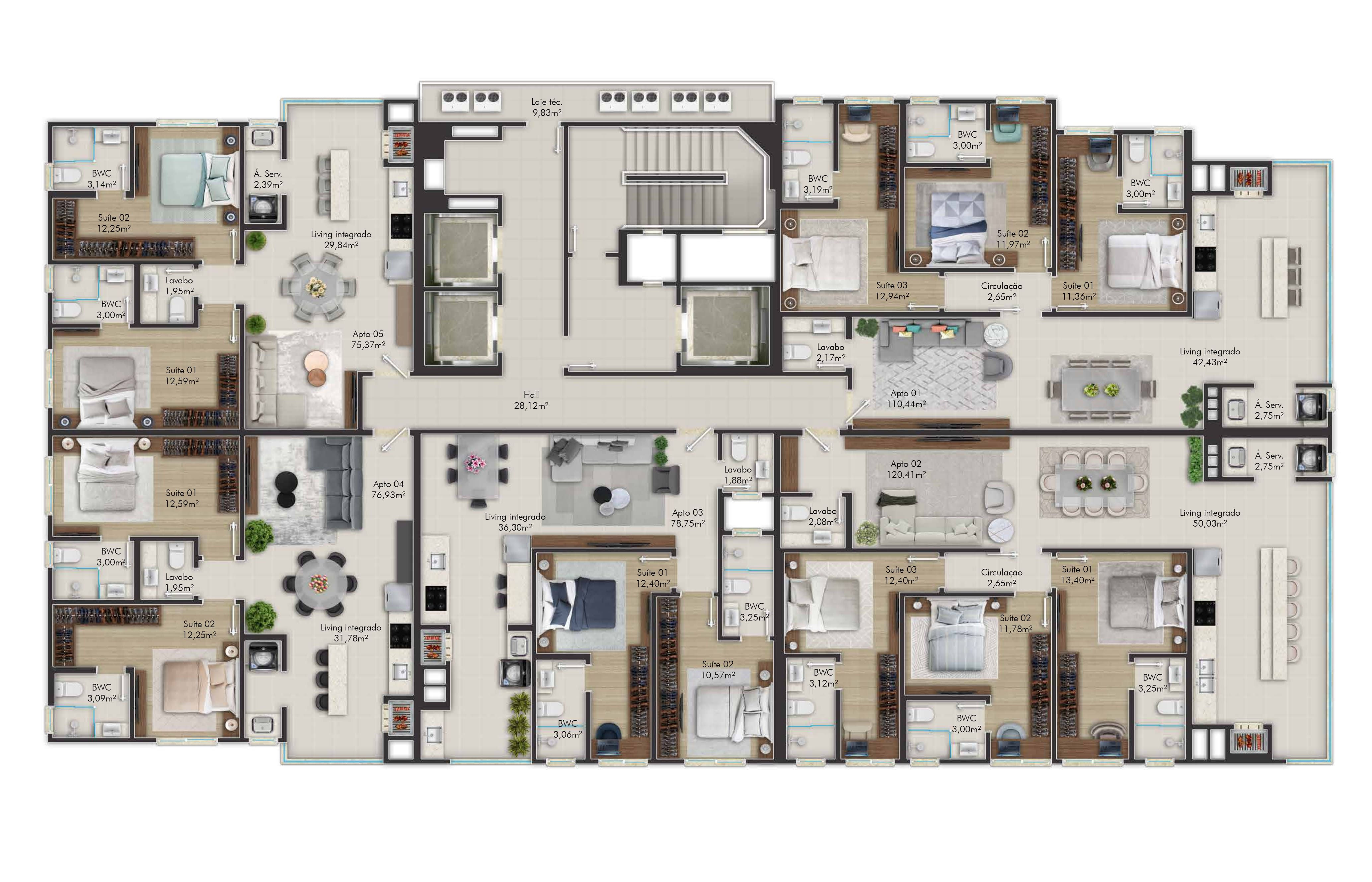 Imagem Apartamento com 3 Quartos à Venda, 120 m²em Balneário Perequê  - Porto Belo
