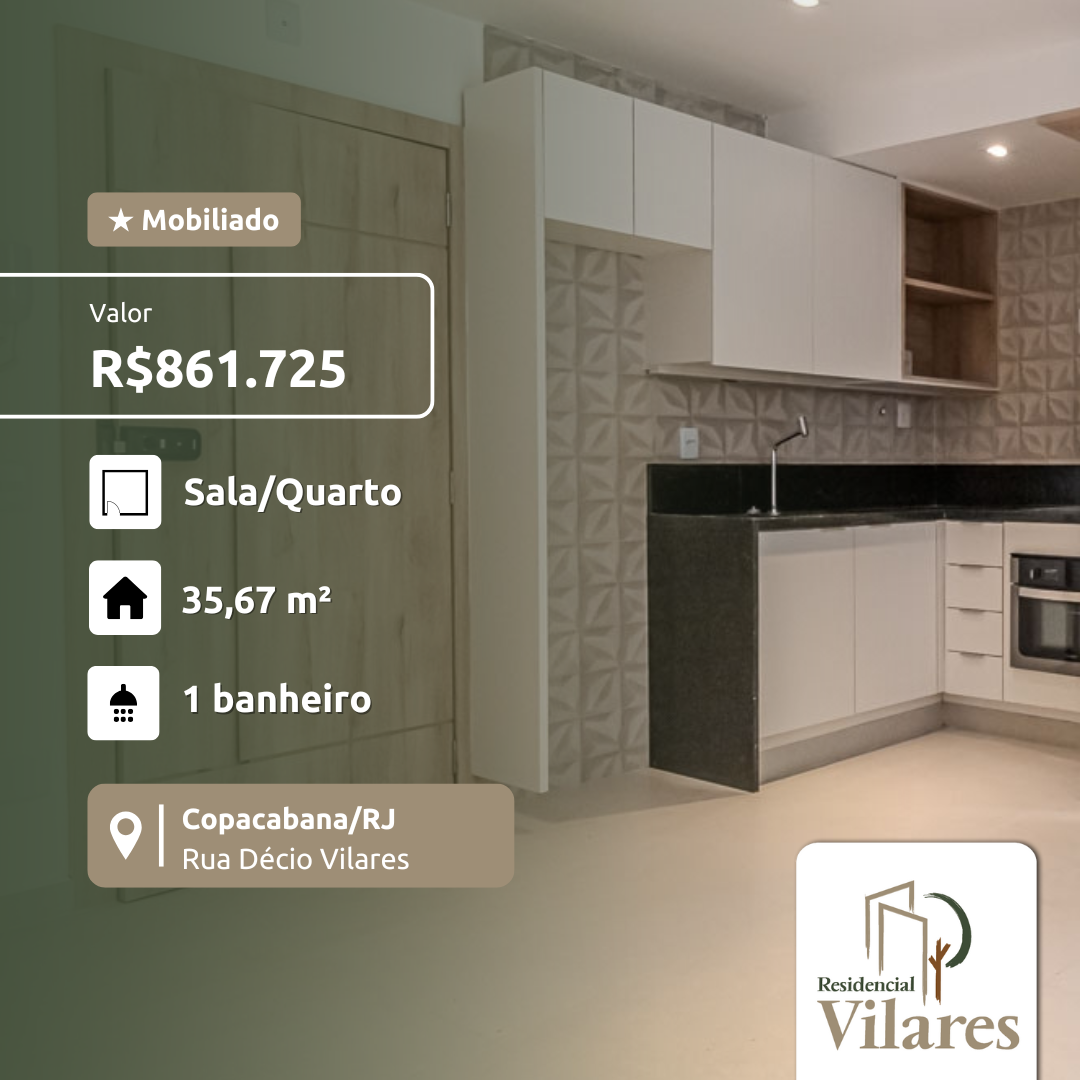 Imagem Apartamento com 1 Quarto à Venda, 33 m²em Copacabana - Rio de Janeiro