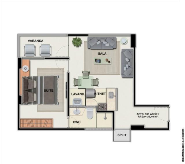 Imagem Flat com 1 Quarto à Venda, 39 m²em Madalena - Recife Imagem Flat com 1 Quarto à Venda, 39 m²em Madalena - Recife