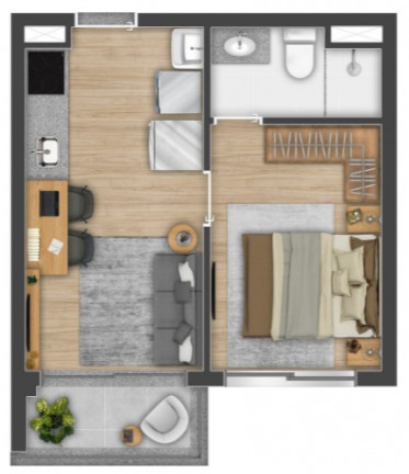 Imagem Studio à Venda, 24 m² em Vila Cordeiro - São Paulo Imagem Studio à Venda, 24 m² em Vila Cordeiro - São Paulo