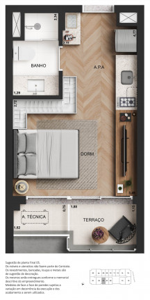Imagem Studio à Venda, 25 m² em Perdizes - São Paulo Imagem Studio à Venda, 25 m² em Perdizes - São Paulo