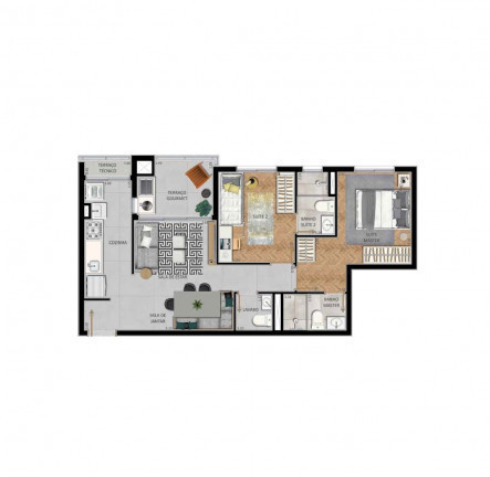 Imagem Edifício Residencial com 3 Quartos à Venda, 78 m² em Centro - Osasco
