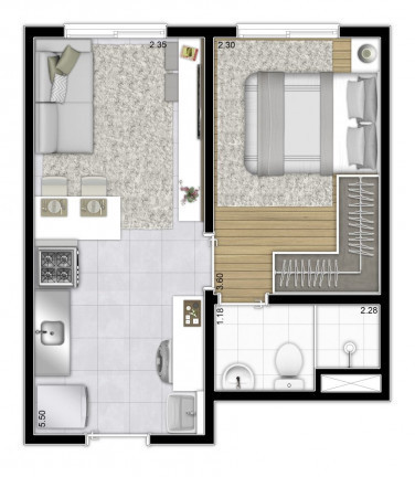 Imagem Apartamento com 1 Quarto à Venda, 26 m²em Brás - São Paulo
