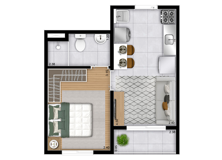 Imagem Apartamento com 1 Quarto à Venda, 28 m²em Jardim Itacolomi - São Paulo Imagem Apartamento com 1 Quarto à Venda, 28 m²em Jardim Itacolomi - São Paulo