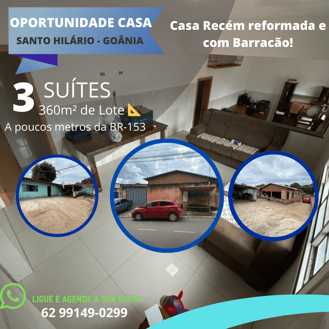 Casa com 3 Quartos à Venda, 360 m²em Santo Hilário - Goiânia