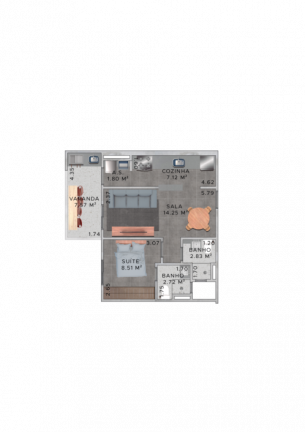 Imagem Apartamento com 1 Quarto à Venda, 53 m² em Real - Praia Grande