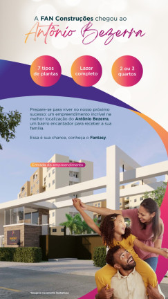 Apartamento com 2 Quartos à Venda, 50 m² em Antônio Bezerra - Fortaleza