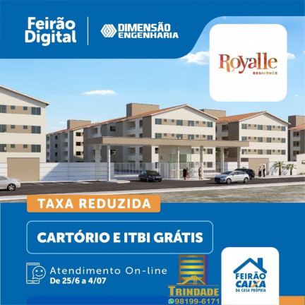 Imagem Apartamento com 2 Quartos à Venda, 55 m² em Turu - São Luís