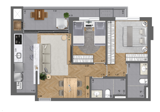 Imagem Apartamento com 2 Quartos à Venda,  em Bigorrilho - Curitiba