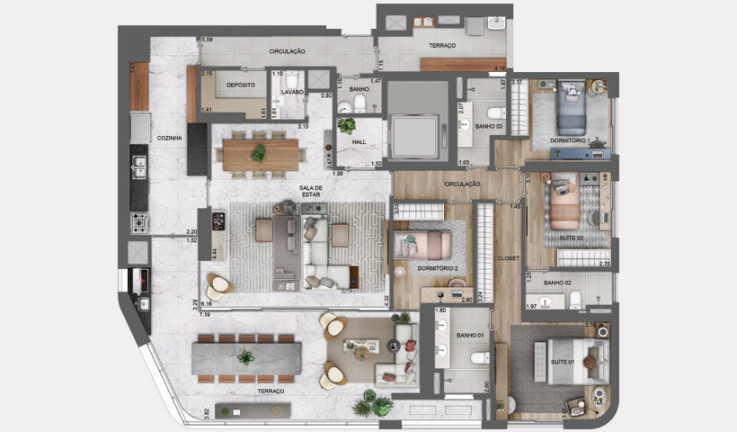 Imagem Apartamento com 3 Quartos à Venda, 196 m² em Chácara Santo Antônio (Zona Sul) - São Paulo Imagem Apartamento com 3 Quartos à Venda, 196 m² em Chácara Santo Antônio (Zona Sul) - São Paulo