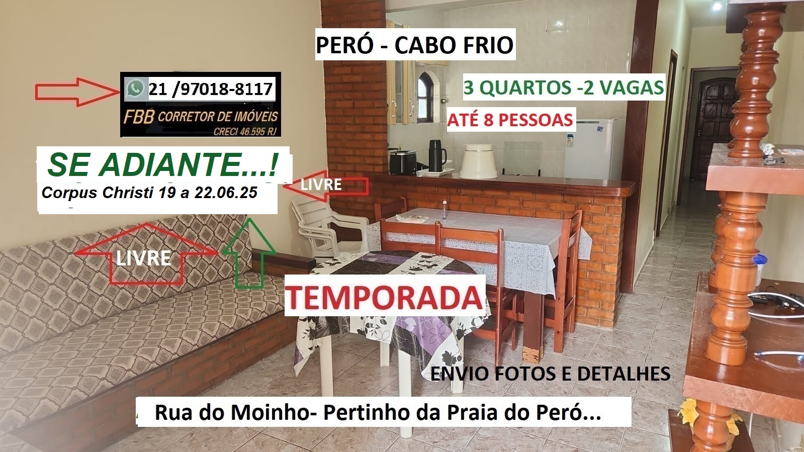 Imagem Apartamento com 2 Quartos para Temporada, 70 m² em Centro - Cabo Frio Imagem Apartamento com 2 Quartos para Temporada, 70 m² em Centro - Cabo Frio